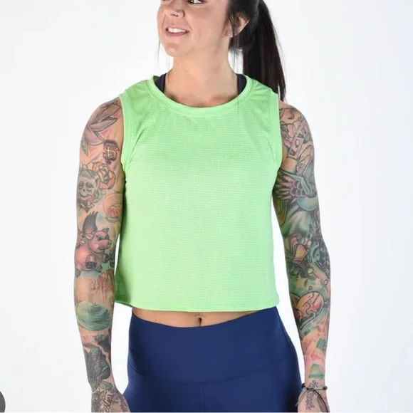 Fleo Dylan Muscle Crop - Lemon Zest - Picture 7 of 8